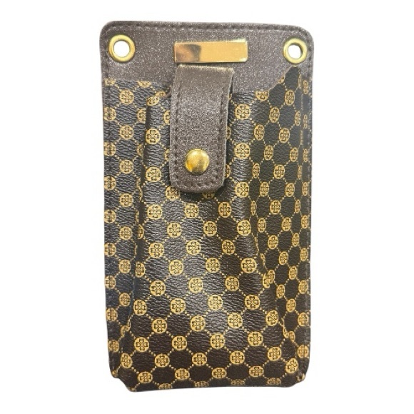 🆕 Stylish Brown and Gold Patterned purse - Picture 1 of 9